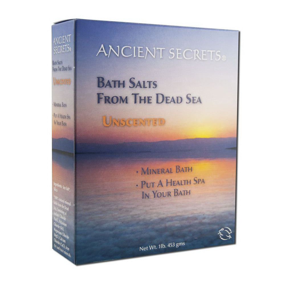 Ancient Secrets Dead Sea Bath Salts, Unscented, 1 Lb